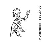 pointing man   presenter  ... | Shutterstock .eps vector #56866498