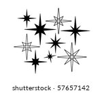 retro stars 7   retro clip art | Shutterstock .eps vector #57657142