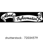 road information   retro ad art ... | Shutterstock .eps vector #72034579