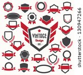 set of retro vintage badges and ... | Shutterstock .eps vector #130947266