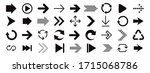 arrow sign icon set. collection ... | Shutterstock .eps vector #1715068786