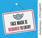 no face mask no entry sign.... | Shutterstock .eps vector #1741166459
