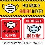 no face mask no entry sign.... | Shutterstock .eps vector #1760875316
