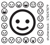 smiley faces icons set... | Shutterstock .eps vector #178247879