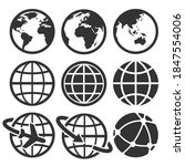  earth vector icons set.... | Shutterstock . vector #1847554006