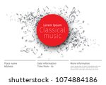 classical music concert poster... | Shutterstock .eps vector #1074884186