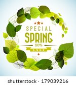 spring sale vector poster with... | Shutterstock .eps vector #179039216