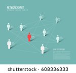 minimalist people network 3d... | Shutterstock .eps vector #608336333
