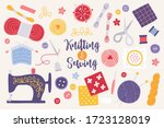 Knitting And Sewing Set With...
