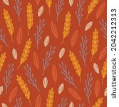 autumn seamless pattern with... | Shutterstock .eps vector #2042212313
