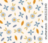 autumn seamless pattern with... | Shutterstock .eps vector #2042212340
