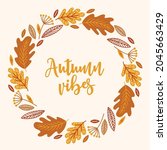 autumn greeting card with... | Shutterstock .eps vector #2045663429