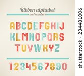 Ribbon Latin Alphabet And...