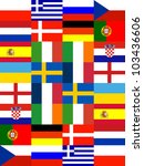 16 europe national flag pattern ... | Shutterstock . vector #103436606