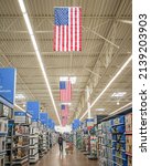 Small photo of CUMMING, GEORGIA - February 21, 2022: As of January 31, 2022, Walmart has 10,593 stores and clubs in 24 countries, operating under 48 different names.