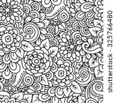 Seamless Ethnic Floral Doodle...
