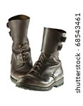 Pair Of Worn Polish Army Boots...