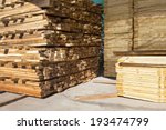 Stack Of Pile Wood Bar In...