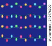 christmas lights. seamless... | Shutterstock .eps vector #342476300