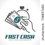fast cash concept   quick loan... | Shutterstock .eps vector #738857683