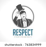 respect logo   concept sign  ... | Shutterstock .eps vector #763834999