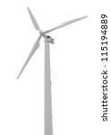 Wind Turbine Isolated On White