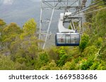 Scenic Cableway at the Blue Mountains, Sydney Australia. World heritage Blue mountains with Scenic Cableway moving around beautiful landscape.