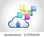 cloud applications concept... | Shutterstock . vector #172596320