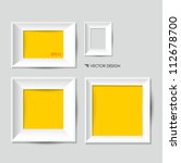 white modern frames on the wall ... | Shutterstock .eps vector #112678700