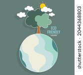 eco friendly. ecology concept... | Shutterstock .eps vector #2044368803