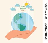 eco friendly. ecology concept... | Shutterstock .eps vector #2045299856