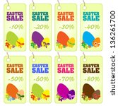 easter sale cards | Shutterstock .eps vector #136261700