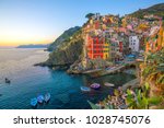 Riomaggiore, the first city of the Cique Terre sequence of hill cities in Liguria, Italy