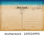 Vintage Summer Postcard. Vector ...