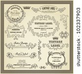 set of design elements  labels  ... | Shutterstock .eps vector #102337903