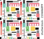 nail beauty and care vector... | Shutterstock .eps vector #210686899