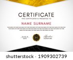 certificate template with... | Shutterstock .eps vector #1909302739