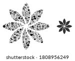 mosaic abstract flower with... | Shutterstock .eps vector #1808956249
