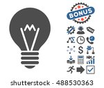 hint bulb icon with bonus... | Shutterstock . vector #488530363