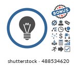 electric bulb icon with bonus... | Shutterstock . vector #488534620