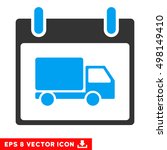delivery car calendar day icon. ... | Shutterstock .eps vector #498149410