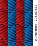 red and blue striped 3d... | Shutterstock .eps vector #105207683