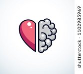 heart and brain concept ... | Shutterstock .eps vector #1102985969
