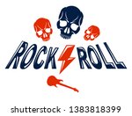 skull in hard rock music vector ... | Shutterstock .eps vector #1383818399