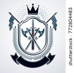 classy emblem  vector heraldic... | Shutterstock .eps vector #772804483