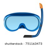 Blue Diving Or Snorkel Mask...