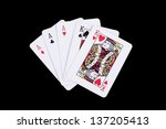 Playing Cards Isolated On A...