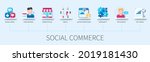 social commerce banner with... | Shutterstock .eps vector #2019181430