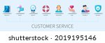 customer service banner with... | Shutterstock .eps vector #2019195146