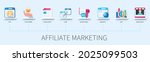affiliate marketing banner with ... | Shutterstock .eps vector #2025099503
